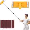 Pole Sander for Drywall, 31-74-inch Manual Hand Drywall Sander with Extension Pole. Perfect for Painting, Complete with 5pcs Sanding Sheets (60, 100, 180, 240, 320 Grit)