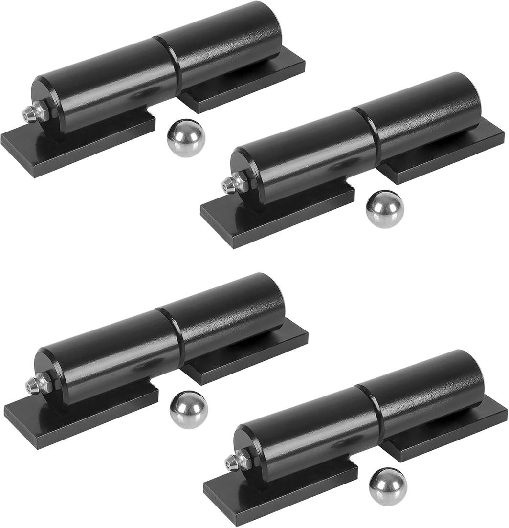 4-Pack Barrel Gate Hinge 5 inches Heavy Duty Weld-On Install Fence 450 Lbs Capacity for Swing Door Trailer Ramp Door