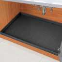 SIKADEER 25" x 19" Under Sink Mat Waterproof, Silicone Mat Kitchen Drawer Shelf and Cabinet Liner, Sink Protector for Kitchen Organizers and Storage, Boot Tray Pet Food Mats