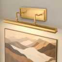 BELS Picture Light for Wall, 24 Inch Gold Wall Light Hardwire, Warm Light 2700K, 270 Rotatable, E12 Base, 3-Light Picture Frame Lights for Painting, Living Room, Bedroom(Exclude Bulb) (Bronze)