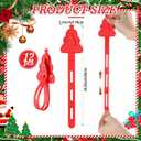 12 Pcs Christmas Garland Hangers for Mantle Garland Hooks Fireplace Stocking Hanger Reusable Silicone Adhesive Tape, Suitable for Christmas Door Frame, Staircase Decoration(Red)