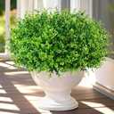 Yastouay Artificial Flowers for Outdoors UV Resistant, 22 Bundles Green Realistic Fake Outdoor Flowers Fake Plants, Faux Flowers for Outdoor Planters Front Porch Garden Window Box Farmhouse Decor
