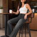 EMMIOL Flare Jeans for Women High Waisted Bootcut Jeans for Women Stretchy Denim Bell Bottom Pants Y2K School Outfits (Black)