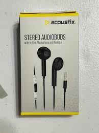 Acoustix Stereo Earbuds - Black