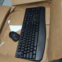 Wireless Keyboard and Mouse Combo, Full-Sized 2.4GHz Wireless Keyboard with Comfortable Palm Rest and Optical Wireless Mouse for Windows, Mac OS PC/Desktops/Computer/Laptops (Black)