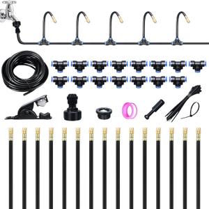 49.21FT Drip Irrigation System, 360 Adjustable Sprinkler Irrigation Kit, Plant Mister System for Garden Watering