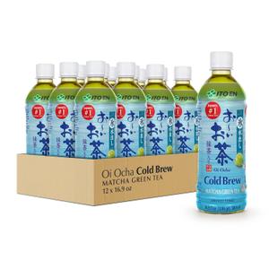 Ito En Oi Ocha Cold Brew Matcha Green Tea Unsweetened 16.9 Ounce (Pack of 12), Zero Calories, BB 04/05/26