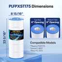 POOLPURE PXST175 Filter Replacement for Hayward X-Stream CCX1750-RE, Filbur FC-1287, Unicel C-8317 Filter Cartridge 1PACK