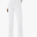KDF Straight Leg Jeans for Women High Waisted Jeans Frayed Baggy Pants Raw Hem Loose Stretchy Cropped Wide Leg Jeans Size 8