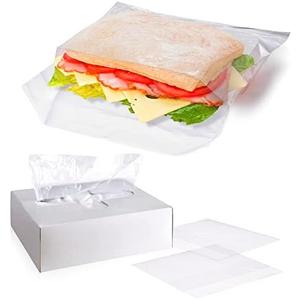 APQ Fold Top Sandwich Bags, 6.5 x 7 Inch. Pack of 2000 Clear Snack Baggies Sandwich Bags Fold Top. 0.5 mil Polyethylene Fold Top Sandwich Baggies Bulk. Fold Top Plastic Sandwich Bags Snack Size