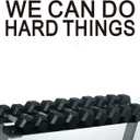 5 x AnFigure Gym Quotes Wall Decals: Inspirational Office Vinyl Art Wall Stickers for Garage Classroom School Workspaces - We Can Do Hard Things 35"X9.8" (Large)