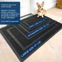 OLANLY Front Door Mat Indoor Outdoor Entrance, Waterproof All-Season, All-Weather Doormat, Sturdy Natural Rubber, Fade Resistant, Low Profile, Easy Clean Patio Porch Entryway Mat, 71x47, Black