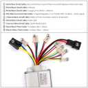 Aftermarket Controller 48v 1000w for Brushed Electric Motor Engine Scooter with Black Battery Connector Terminal