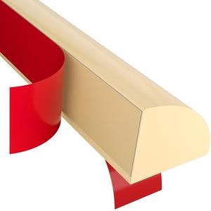 Flexible Quarter Round Molding, Double-Sided Peel and Stick Rubber Trim Molding(59Inch)