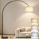 Large Arc Floor Lamp for Living Room, Modern Standing Arched Lamp, Black, 61"D x 13.78"W x 77.56"H