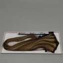 Elailite Clip in Hair Extensions Real Human Hair 6PCS Lace Weft Remy Hairpieces for Women Adding Volume 16 Inch Medium Brown & Dark Blonde