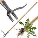 Heavy Duty Stand Up Weed Puller Tool - 46" Long Handle & 4-Claw Steel Head, Easily Remove Weeds Without Bending or Kneeling, Ergonomic Garden Weeding Tool for Seniors, Dandelion Remover