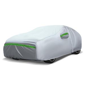AUQDD 6-Layers Premium Sedan Car Cover Waterproof All Weather Weatherproof UV Sun Protection Snow Dust Storm Resistant Outdoor Exterior Custom Form-Fit Full Padded Car Cover with Straps 188"-198" K3