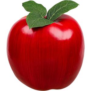 Folmywy 7.4 Inch Artificial Fake Red Apple Faux Realistic Large Apple Lifelike Simulation Foam Fruit Decoration Christmas Kitchen Festival Party Table Centerpiece Farmhouse Cabinet Decor