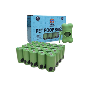 Pet Poop Bags for Waste Cleanup by PAWTROVE.CA Supplies – Durable Roll Replacements for Outdoor Walks and Travel, Leak-Proof and Tear-Resistant, Pack of 20 Rolls with 300 Bags With 1 Dispenser