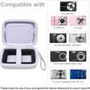 L LTGEM Digital Camera Case Compatible with KODAK PIXPRO FZ55/FZ45, Canon ELPH 180/190, Sony DSCW830/DSCW800, CAMKORY, QUMCOU, Lecran Digital Cameras, White(Case Only)