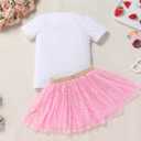IBTOM CASTLE Birthday Girl Strawberry Sequin Skirt Outfit Pink 4-5Y