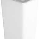 Homie Slim Bathroom Trash Can 2.9 Gallon with Pop-Up Lid, Bag Holding Clips, Use as Mini Garbage Basket, Slim Dust Bin, or Decor in Bathroom, Restroom, Kitchen (White)