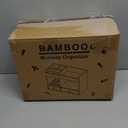 Bamboo Makeup Organizer with Drawers, Cosmetic Storage for Lipstick Organizer Beauty Holder Skincare Organizer for Dresser Vanity Bathroom Countertop, No Assembly Required (White)