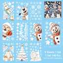2 x 146Pcs Christmas Window Clings - Snowflakes, Santa Claus, Reindeer Decals - Static Window Stickers for Christmas Decorations, Ornaments, Holiday, Winter, Xmas Party Supplies