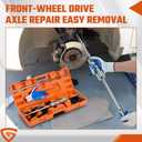 Inner CV Joint Puller Slide Hammer Front Wheel Drive Axle Half Shaft Removal Tool Kit Heavy Duty 10 Pounds Slide Hammer 63mm 48mm CV Joint Fork Steel Cable Adapter Attachments