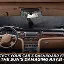 EcoNour Car Windshield Sunshade | Blocks 99% Heat & Keeps Interior Cool | Universal Fits Cars, SUVs, Trucks | Automotive Sun Screen, Visor & Car Accessories for Summer | Medium (64x32 Inches)