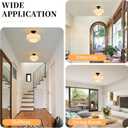 13.8" Milk Glass Ceiling Light, Semi Flush Mount Ceiling Light