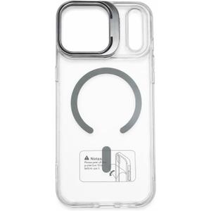 Clear Phone Case Compatible with iPhone 17 Pro Max with a Stand, Transparent Protective Cover. (Gray)