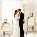 53.9" Black Easel Stand for Sign, Heavy Duty Metal Display Easel with Storage Bag, Adjustable Art Easel for Wedding Sign, Painting, Picture