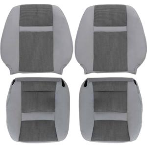 SecosAutoparts Driver and Passenger Bottom and Top Lean Back Replacement Cloth Seat Cover Compatible with Dodge Ram 1500 2500 3500 4500 5500 2006 2007 2008 2009 2010