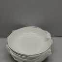 MALACASA 10" Large Pasta Bowls, 56 OZ White Salad Bowls Soup Bowls, Porcelain Serving Bowls Set of 4, Large Kitchen Bowl Plates Pasta Plates, Microwave & Dishwasher Safe, Series REGULAR