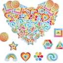 72Pcs Calm Stickers for Anxiety Sensory Textured Sensory Stickers Anti Stress Anxiety Relief Items Boho Calm Sticker Bulk Waterproof Fidget Adults Classroom Teacher Supplies