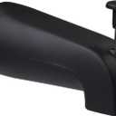 Westbrass E531D-1F-62 5-1/4" Reach Wall Mount Tub Spout with Front Diverter, Matte Black