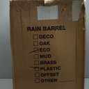 50-Gallon Rain Barrel, Flat Back Rain Water Collection Barrel, Graphite Color