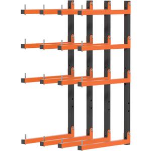 Lumber Storage Rack,Upgrade Folding Lumber Rack Wall Mount, Heavy Duty Metal 8 Level 32 Inch Wood Storage Rack for Garage Storage Organization