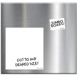 Magnet and Message Board Extra Large 30 x 28 x 0.7 Inch Magnet and Message Board | Mountable Steel Bulletin Board (Silver)