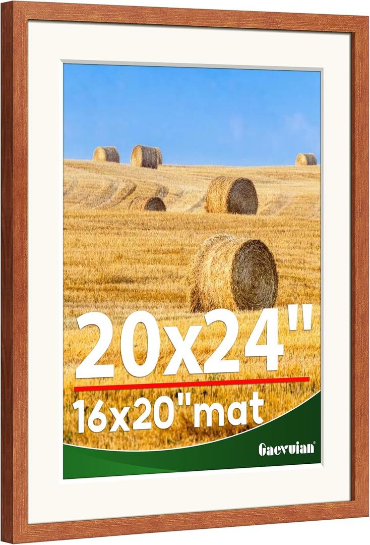 20x24 Picture Frame, Distressed Farmhouse Wood Texture Frame