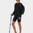 TACVASEN Women's UPF 80+ UV Protection Hoodie Lightweight Long Sleeves Quick Dry Fishing Running Workout Shirt Outdoor (Black, S)