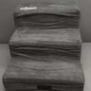 Dog Stairs for Small Dogs, 3-Step Non-Slip Pet Stairs for Couch Sofa and Chair, Dog Bed Stairs for Puppy, Older Cat, Grey, 13.6" H