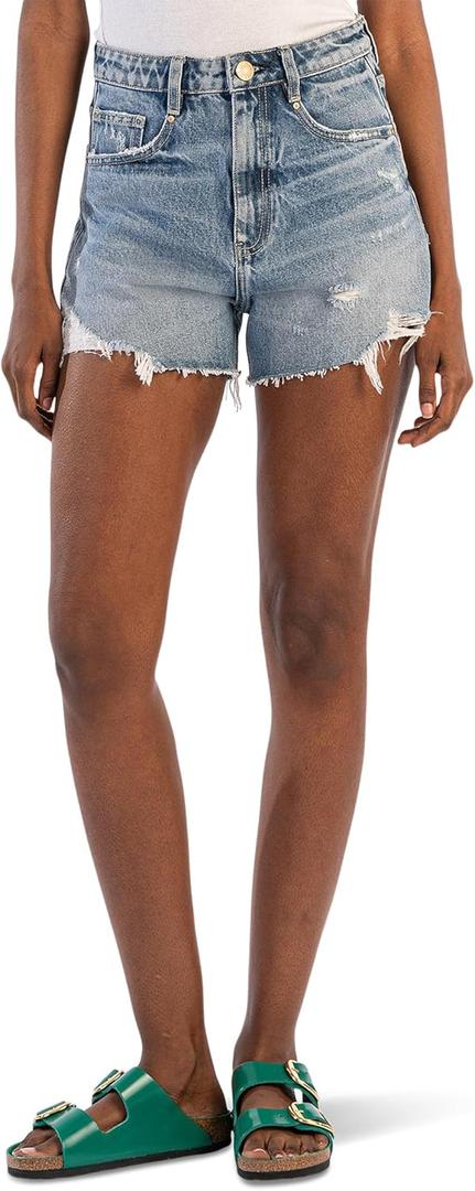 KUT from the Kloth Women's Taylor High Rise Shorts with Raw Hem (14, Introduced)