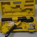 YUZES Hydraulic Crimping Tool 10 Tons, 12 AWG to 2/0 Battery Cable Crimper Tool with 9 Dies, Easy to Operate Hydraulic Wire Crimping Tool Kit for Wire Rope, Battery Cable Ends Ring Terminals