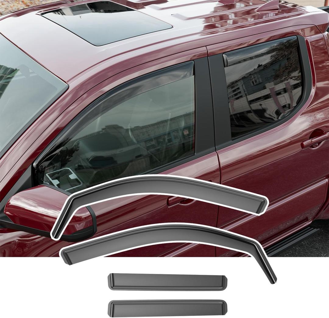Side Window Visor Deflector Compatible with 2024-2026 Toyota Tacoma Visor Trim Cover Replacement for 2024-2026 Toyota Tacoma Accessories(Compatible with 2024-2026 Tacoma)