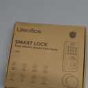 Ulecoce Fingerprint Keypad Deadbolt with Handle Set, Keyless Entry Door Lock, Door Locks for Front Door Lock Set, App Control, Auto Locking, Easy to Install, Matte Black
