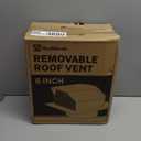 Hon&Guan 6 Inch Roof Vent CapUpgraded Airflow Roof Vents for Houses Watertight Galvanized Steel Roof Exhaust Vent for Ventilation System-with Damper