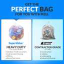 Reli. 40 to 45 Gallon Trash Bags Heavy Duty | 125 Trash Bags with Ties | Super Sizeable, Clear, Serious Garbage Cleanup